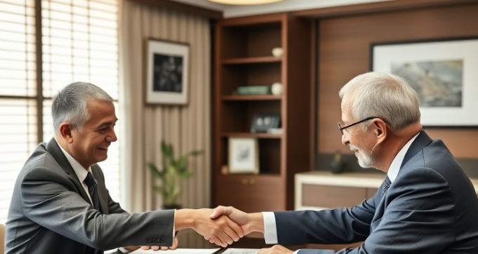 契約書にサインするビジネスパーソン